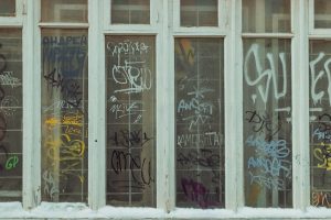 Graffiti on windows